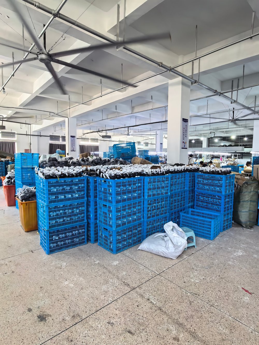 Factory warehouse - finished and semi-finished goods in stock